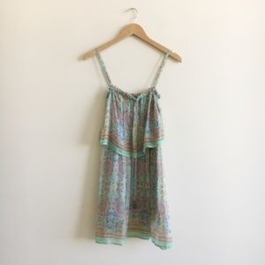 Ella Moss Mint Paisley Mini Dress
